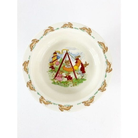 Bunnykins Fun Park Celebration Lipped Bowl 1936 Royal Doulton bone china - Picture 1 of 12